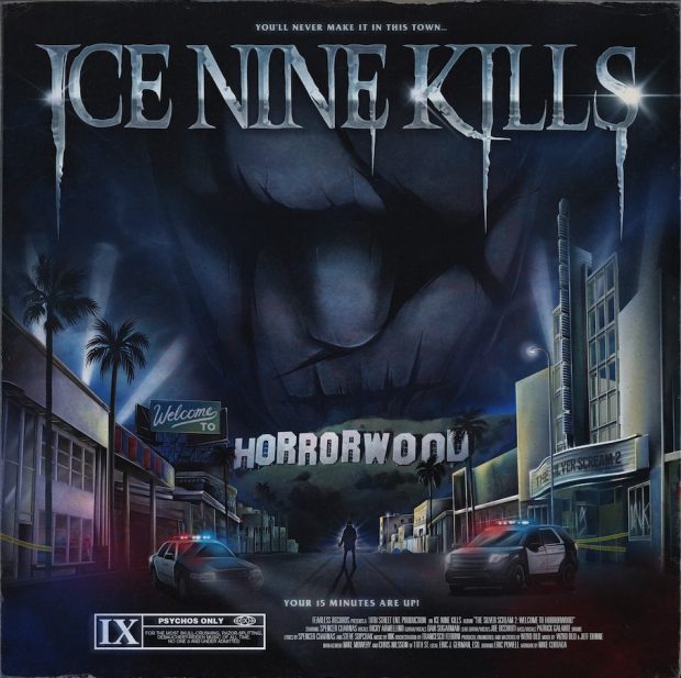 Cover art for the Ice Nine Kills album "The Silver Scream 2 – Welcome To Horrorwood"